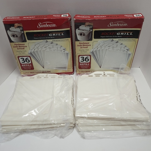 Sunbeam Rocket Grill Refill Replacement Parchement Pouches 72 pouches - Picture 1 of 7